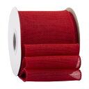 【送料無料】【Ribbonitlux】幅100mm バーラップワイヤーリボン 長さ18m ギフト包装、蝶結びの作り方、ナチュラルなウェディングの装飾、クリスマス...