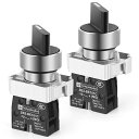 【送料無料】KILIGEN 2 個 1 NO 2 セレクターラッチスイッチ、2 ポジション維持ロータリー選択セレクタースイッチ 600V 10A