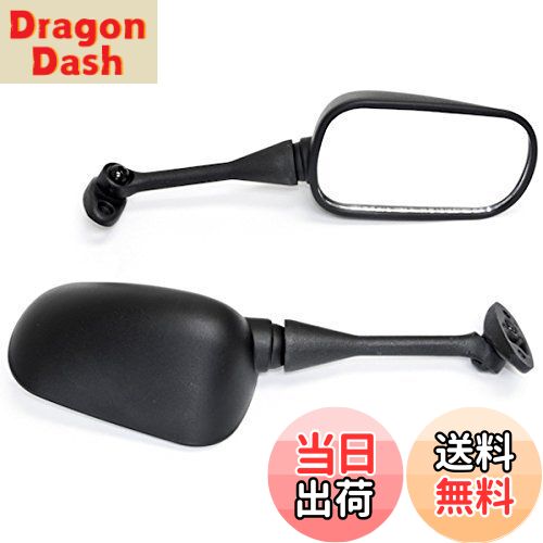 【送料無料】Szmsmy バイク スクエア カウル ミラー 左右 セット 汎用 CBR600RR CBR1000RR(ブラック CB..