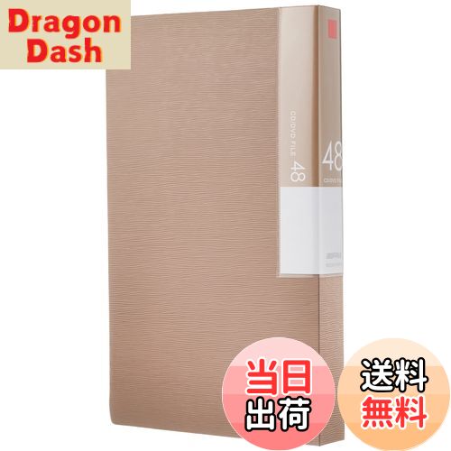 【送料無料】バッファロー BUFFALO CD&DVDファイルケース ブックタイプ 48枚収納 ベージュ BSCD01F48BG