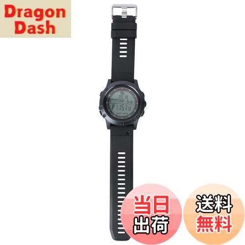 【送料無料】LIOOBO 腕時計 デジタル 多機能 スポーツウォッチ サッカー審判用腕時計 おしゃれ メンズ時計 ストップウォッチ 見やすい クロノグラフ腕時計 ブラック