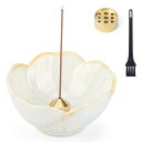 【送料無料】Segarty お香立て 梅型陶器 陶器製 2種類真鍮付属 和モダン おしゃれ お線香立て 掃除簡単 水洗い 香皿 香炉 疲労軽減 ストレス緩和 空...