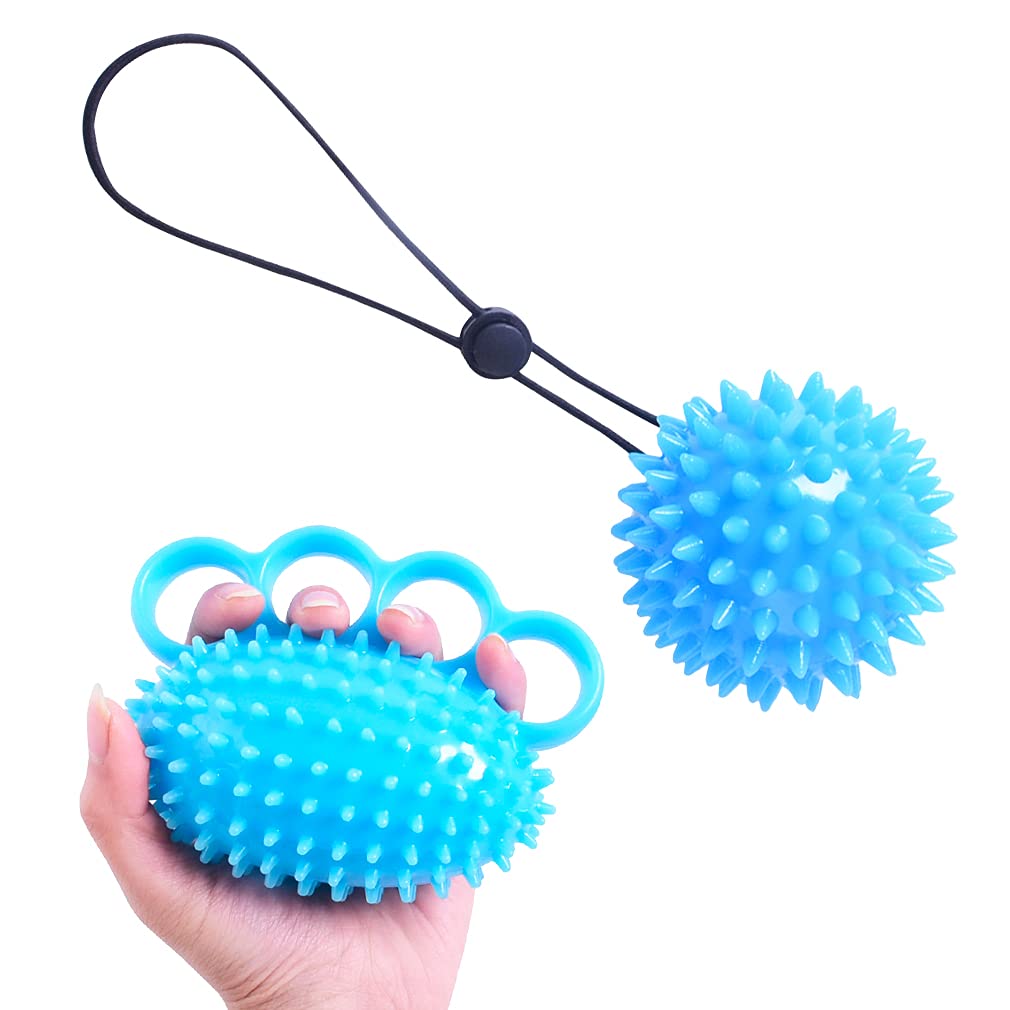 【送料無料】iSuperb リハビリ訓練具 自助具 2セット リハビリ ボール 手 指 握力 男女兼用 てのひらマッサージ ハンド 握力回復 ゴムボール おうちリハビリ 筋トレ エクササイズ リハビリ ボール(リハビリ(ブルー)+マッサージ)