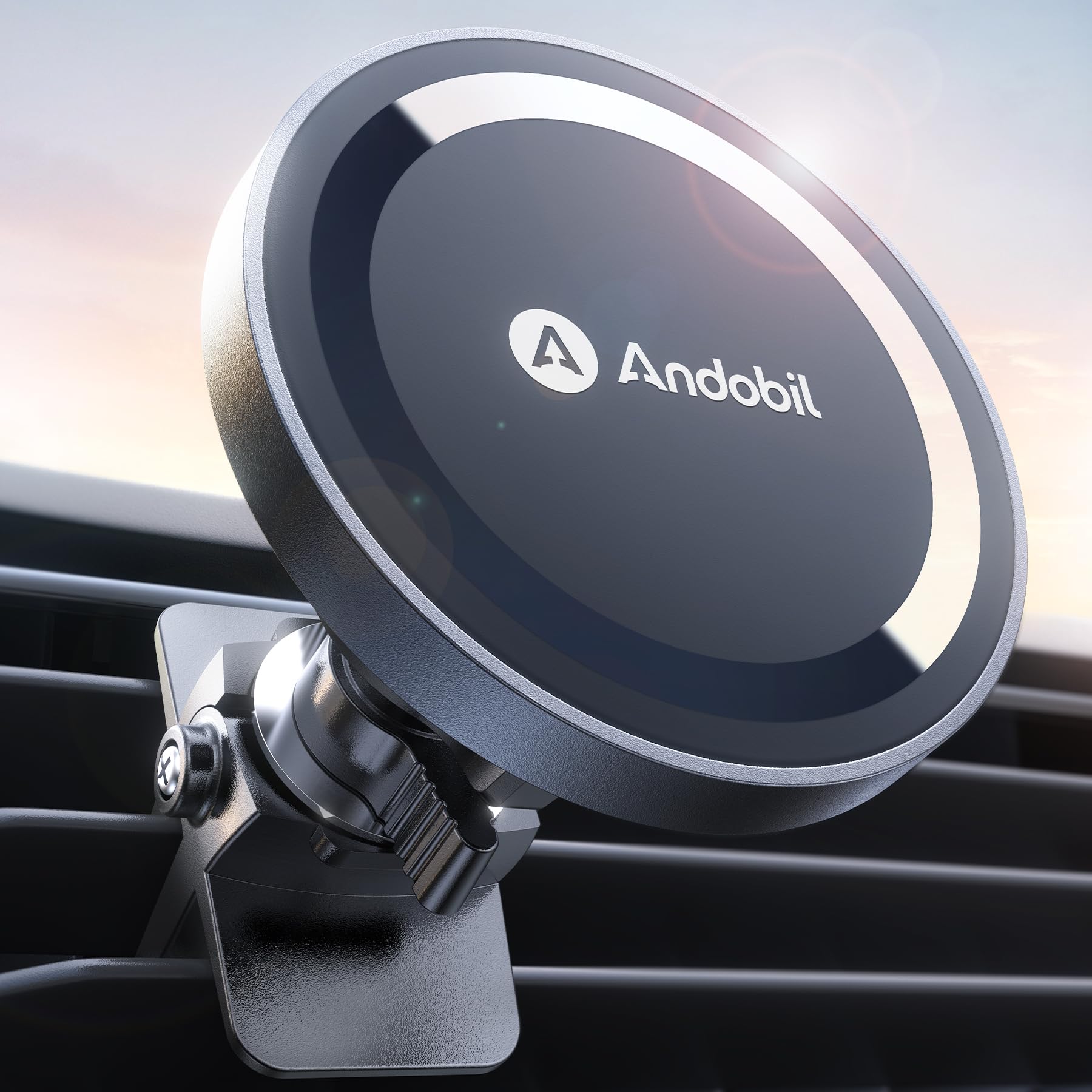 【送料無料】【2025超強磁力&驚異的な安定性】 Andobil スマホホルダー 車 マグネット 【改良クリップ&吸着力3KG】 マグセーフ 車載 スマホホルダ...