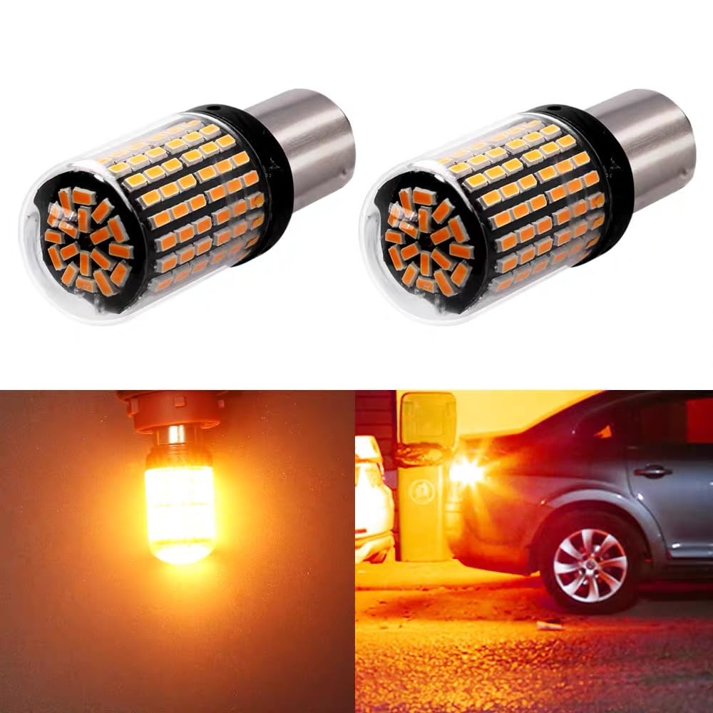 【送料無料】Aokyoung S25 シングル LED ウインカー アンバー 1156 BAU15S PY21W ピン角違い150° LEDバルブ ウィンカー コーナリング ランプ 変換 シングル球 LED電球 ハイフラ防止 キャンセラー内蔵 超拡散レンズ付き 12V 車用 3014SMD 144連 無極性 高輝度 2個セット