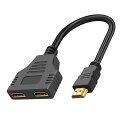 【送料無料】LeTradeJP HDMI分配器 同時出力 2画面 3D 1080p HDMI1.4分配機 スプリッター オス-2ポートHDMIメス 金メッキ端子 HDTV 1080P/3D/Xbox/PS3/4/5/HDTV/DVD PC対応 30cm