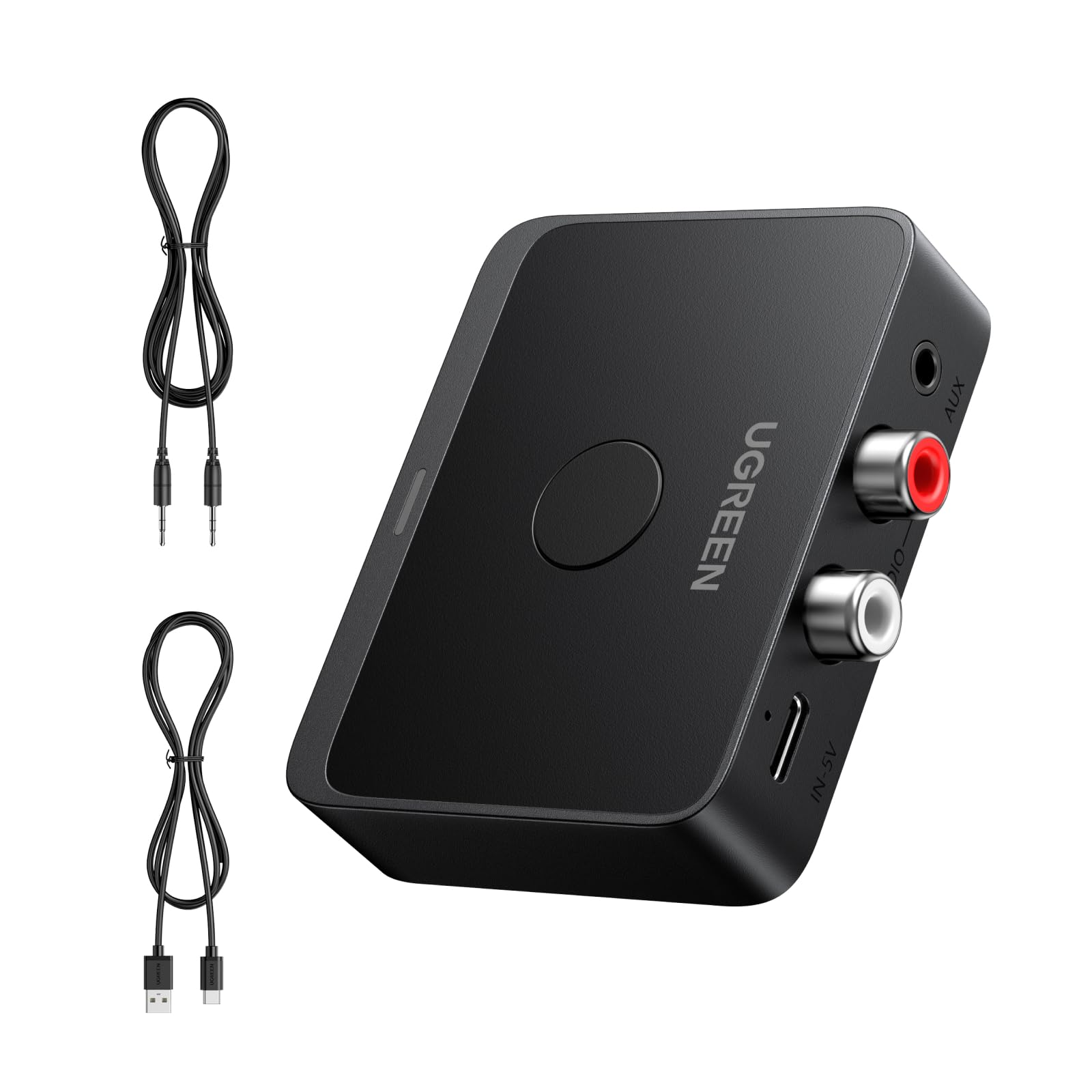 【送料無料】UGREEN Bluetooth 6.0レシーバー 古いステレオ/スピーカー/有線スピーカー/ホームオーディオシステム用、ブルートゥース受信機、SBC/AAC/LDAC、3.5mm＋RCA、低遅延、ハイレゾ、ワイヤレスオーディオアダプター、【TELEC認証済み】