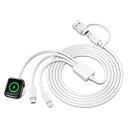 【送料無料】aninako アップルウォッチ 充電器 3in1 充電ケーブル watch 充電器 USB A/USB C 磁気充電器 急速充電器 Series9/8/7/6/SE/5/4/3/2/1対応 全てのシリーズ対応 WatchとphoneとType-C 機器 同時充電対応 持ち運び便利 軽量 (ホワイト)