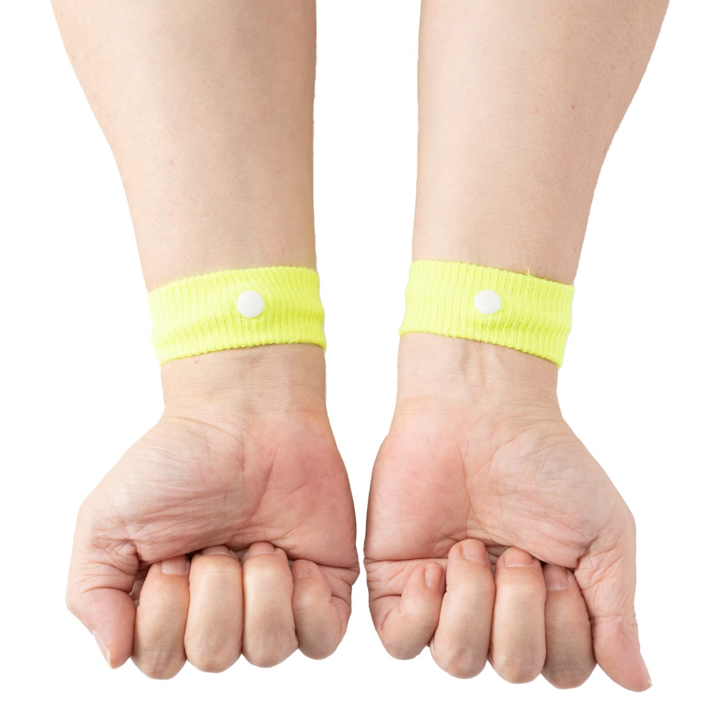 【送料無料】[Ocello] リストバンド (2個セット) フリーサイズ (ライムグリーン)