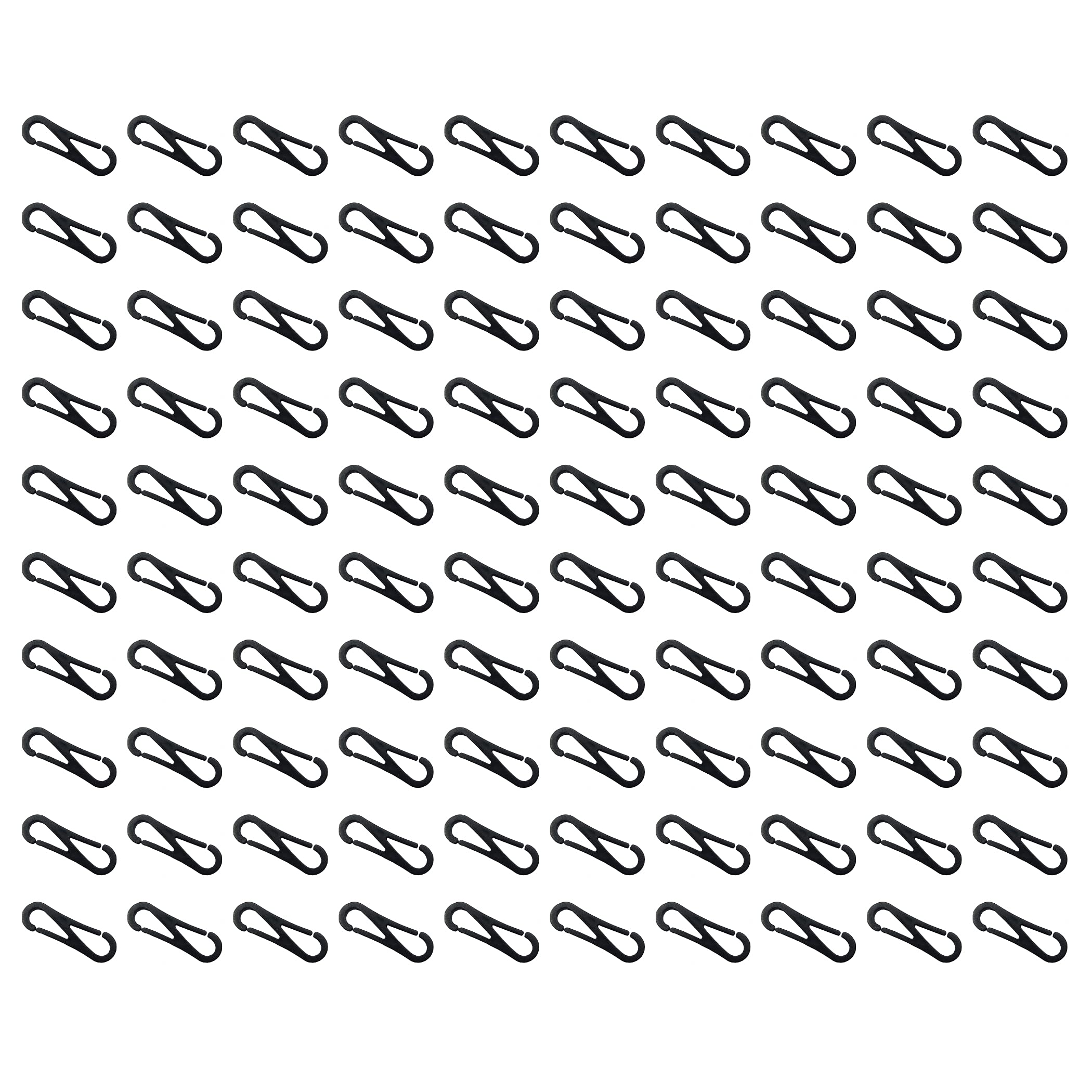 【送料無料】HAMILO スプリングフック ストラップ プラスチック製 8字型 100個セット