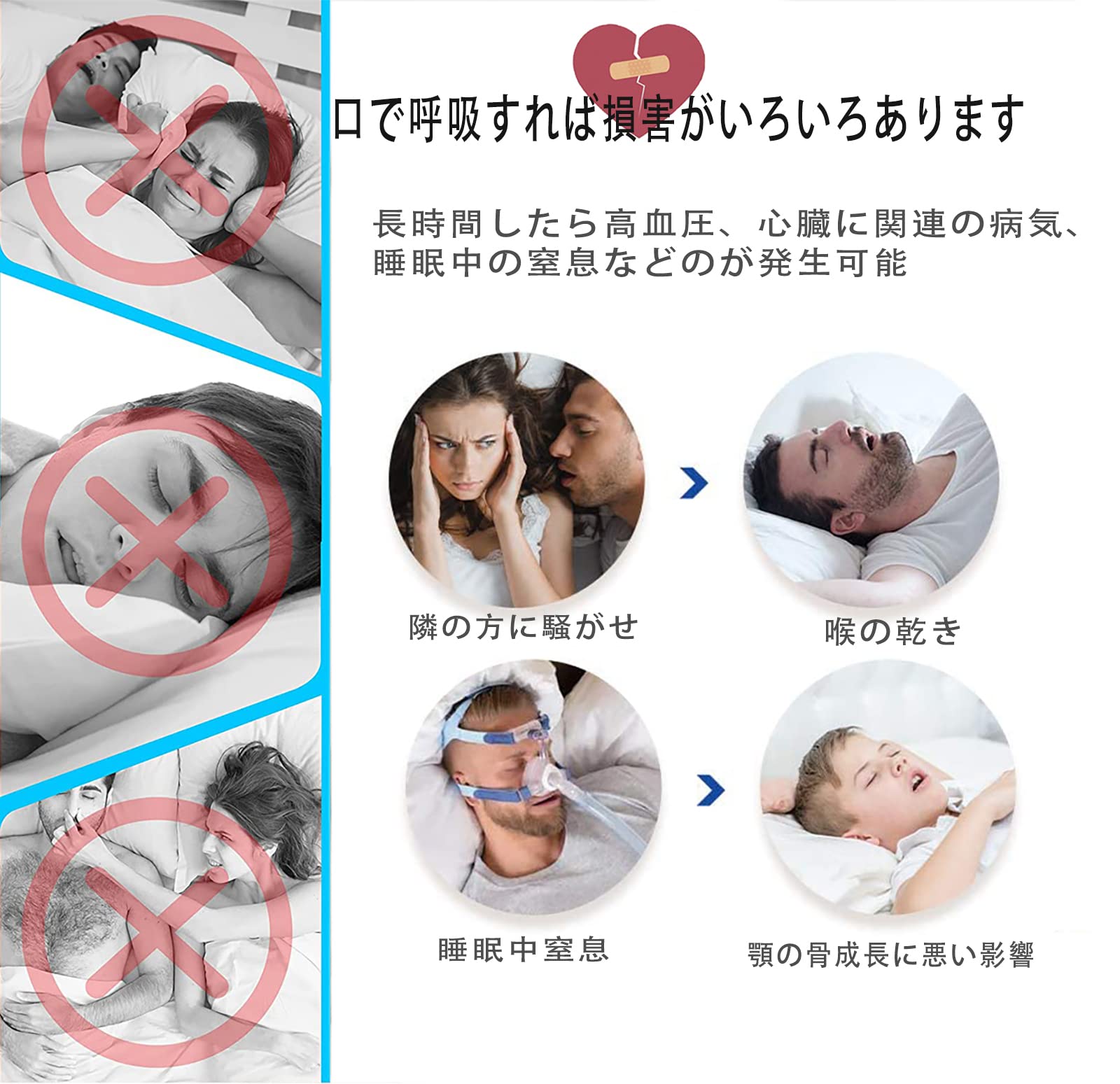 【送料無料】いびき防止テープ 口閉じテープ 鼻呼吸テープ 喉の乾燥防止・いびきの騒音を軽減 鼻呼吸促進 口臭を改善する 睡眠改善 口呼吸防止テープ いびき対策 口テープ SouZou 30枚入 dragondash-10119266 DragonDash楽天市場店 サンプル画像2