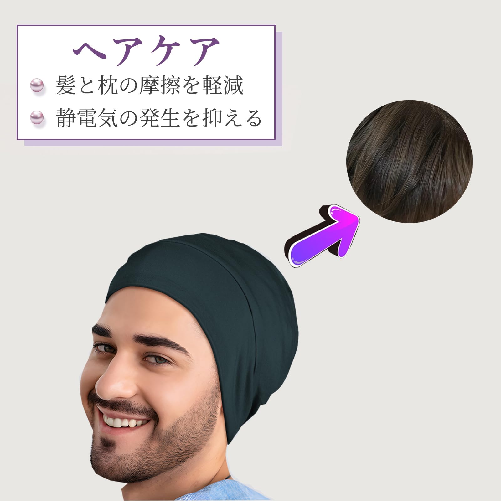 【送料無料】[OLESILK] ナイトキャップ シルク ナイトキャップ ロング メンズ レデ...