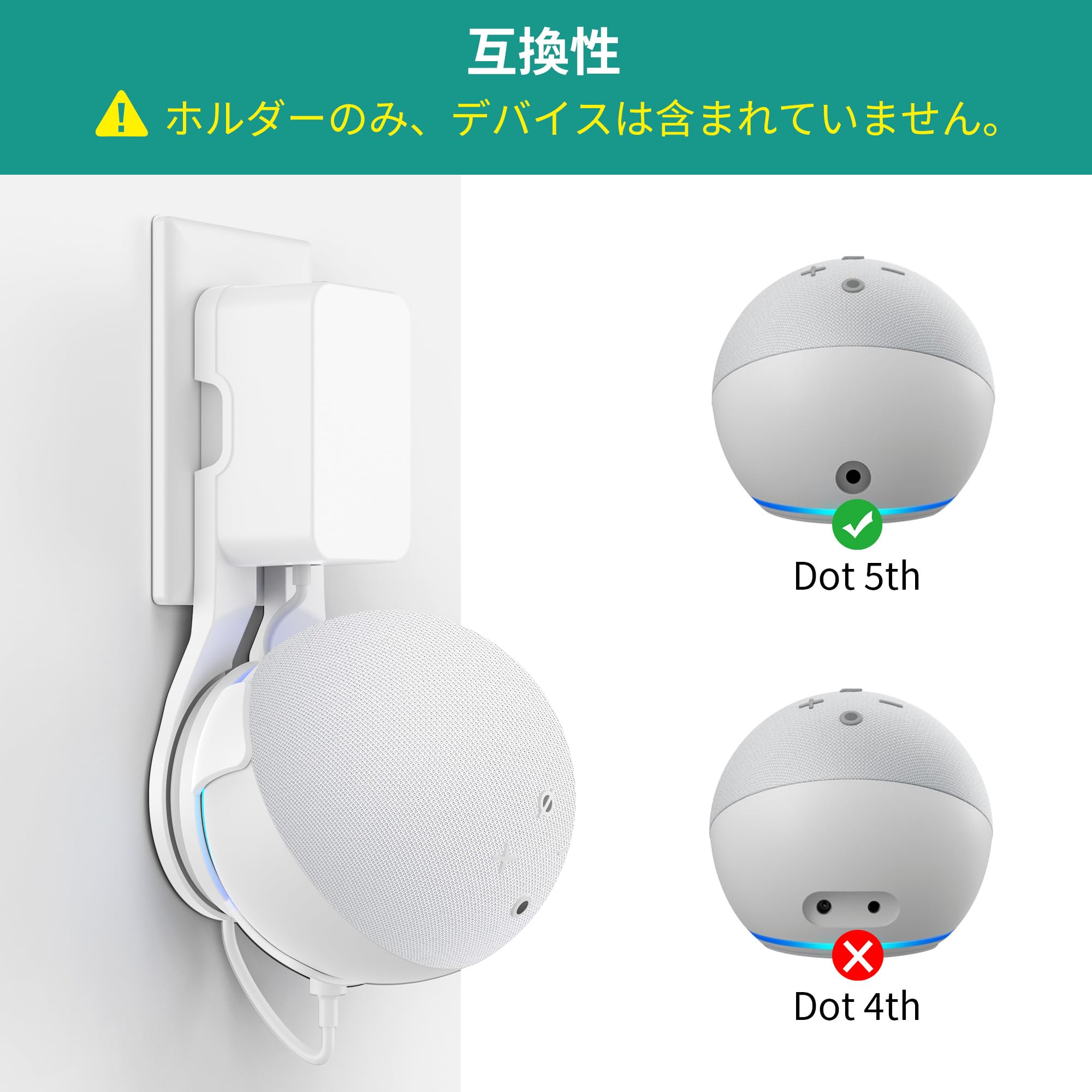 【送料無料】PlusAcc Dot 第5世代用壁掛けホルダー - ドット第5世代に対応保護ホル...