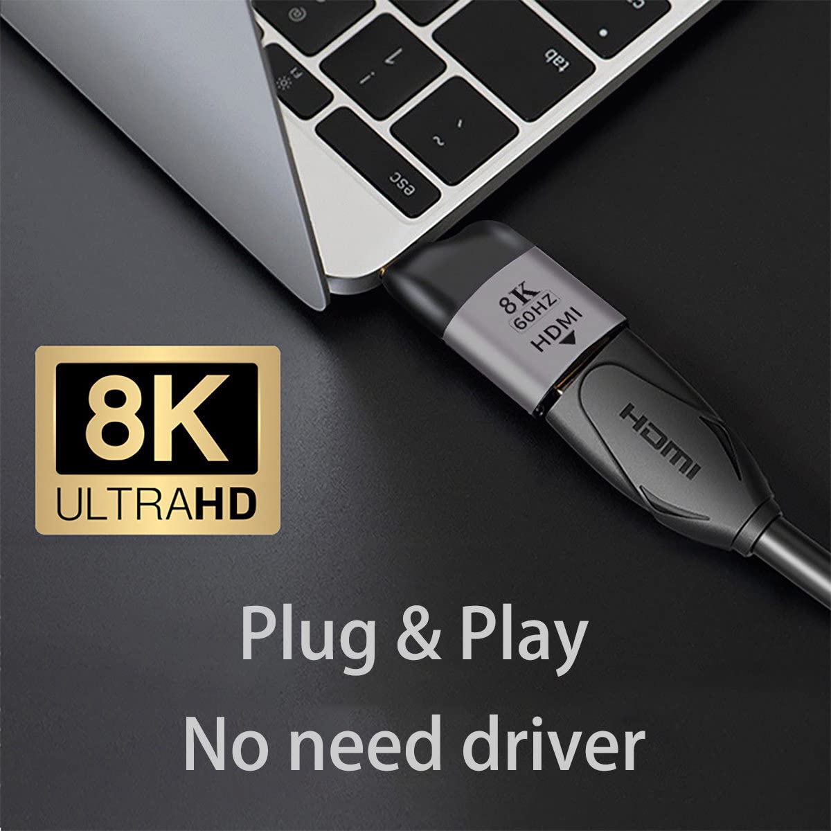 【送料無料】Cablec USB 4 USB-C Type-CプラグソースHDMI 2.0マザーケーブルディス...