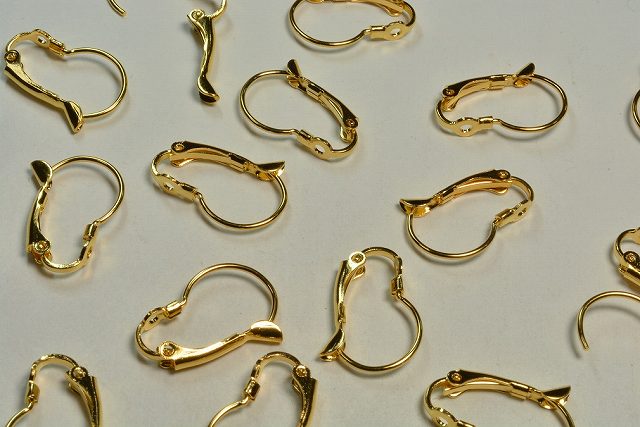 乐天商城 - ビーズクラブ フレンチフック ピアス 大 可動式金具 金 4個 18mm イヤリング E-015