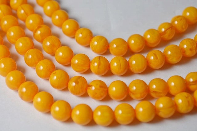 ハニービーズ メライト オレンジ 8mm 連売り ラウンド プラスチックビーズブレスレット ビーズクラブ