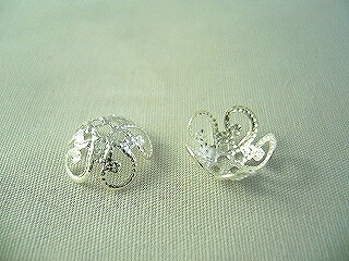 beadsclubのビーズクラブ 座金 ビーズキャップ かご シルバー 50個 10mm 銀色 天然石 パーツ ピアス イヤリング ネックレス ブレスレット ハンドメイドパーツ｜アングル2