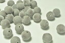 ビーズクラブ フロッキービーズ ラウンド グレー 10mm 2個 ベルベット ベロア ハンドメイド
