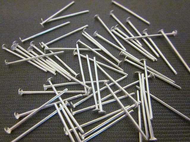 ビーズクラブ 金具 Tピン 古代銀 20mm 約100本