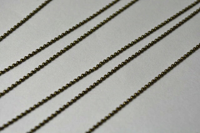 ビーズクラブ チェーン ボールチェーン φ1.5mm 金古美 2m