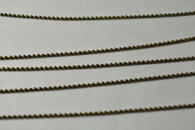 ビーズクラブ チェーン ボールチェーン φ1.5mm 金古美 2m