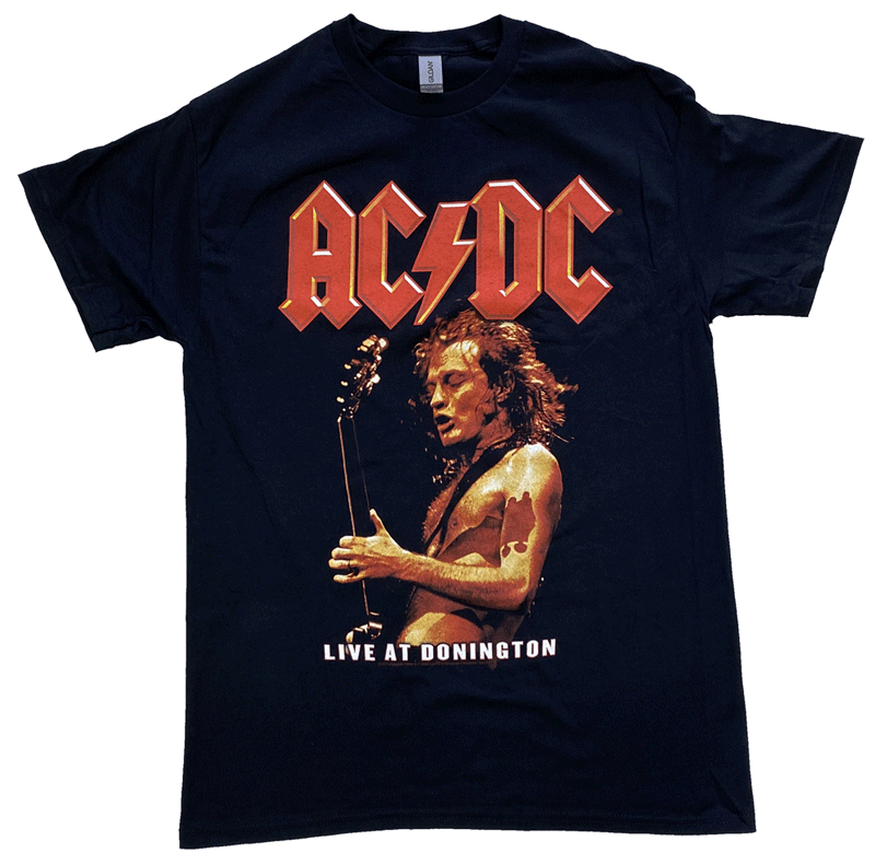 AC/DC・エーシーディーシー・LIVE AT DONINGTON・U.K.版・Tシャツ・オフィシャルバンドTシャツ・ロックTシャツ