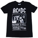 AC DC AC/DC HIGHWAY TO HELL WORLD TOUR 1979/80 ロックTシャツ オフィシャル バンドTシャツ