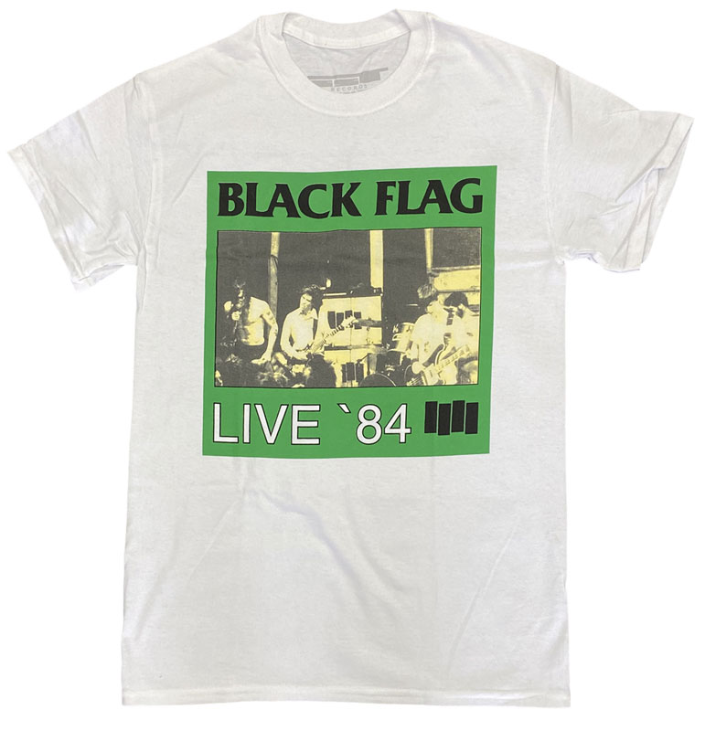 ブラッグ フラッグ・BLACK FLAG・LIVE 84・Tシャツ・バンドTシャツ・オフィシャル ロックTシャツ