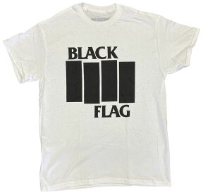 ブラッグ フラッグ・BLACK FLAG・BAR LOGO・ホワイト・Tシャツ・ロックTシャツ・オフィシャル Tシャツ