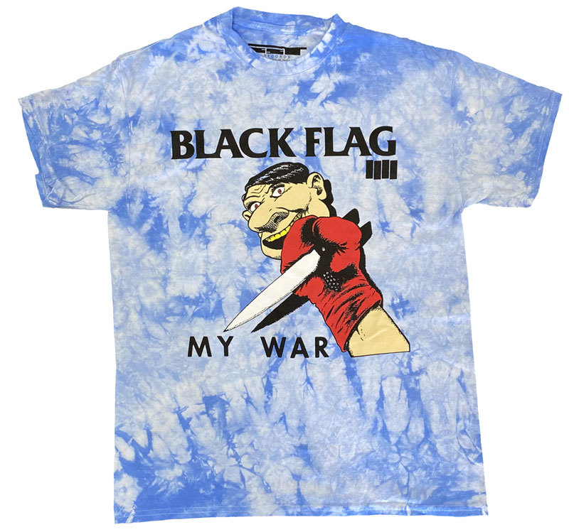 ブラッグ フラッグ・BLACK FLAG・MY WAR・CRYSTAL-TIE-DYED・むら染め・Tシャツ・バンドTシャツ・オフィシャル ロックTシャツ