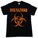 バイオハザード BIOHAZARD ディストレスドロゴ Tシャツ ロックTシャツ オフィシャルバンドTシャツ