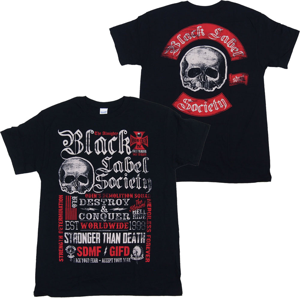 ブラック レーベル ソサイエティ BLACK LABEL SOCIETY ・DESTROY & CONQUER バンドTシャツ オフィシャル ロックTシャツ