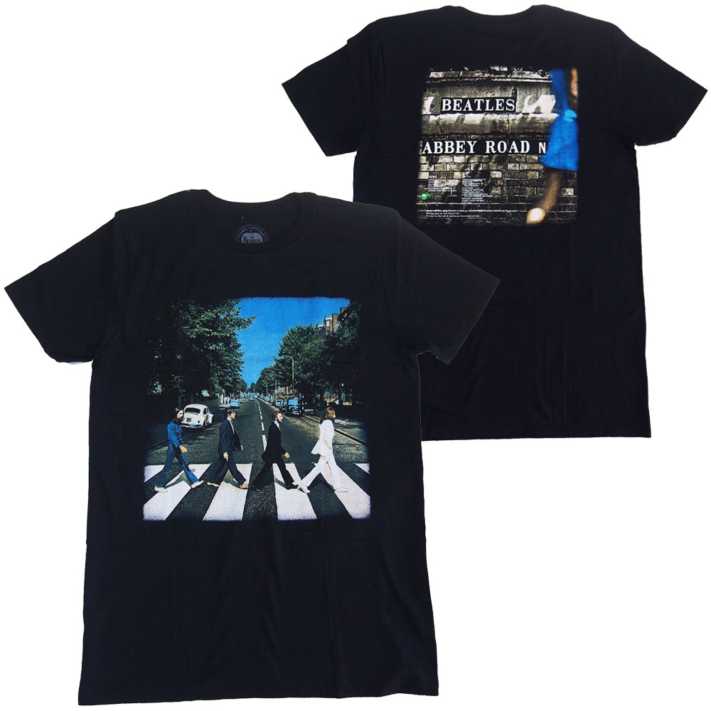 THE BEATLES・ABBEY ROAD BLACK・Tシャツ・ビートルズ ・オフィシャル ・バンドTシャツ ロックTシャツ