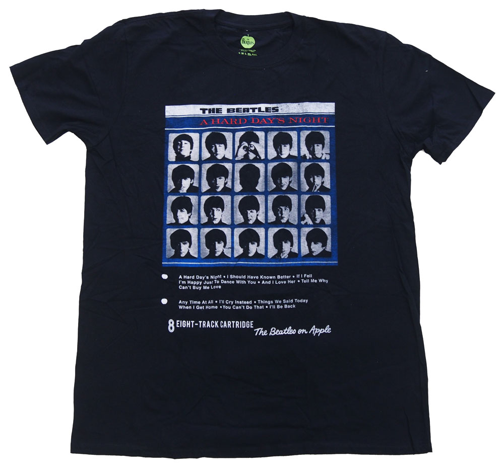 楽天dragtrain／ドラッグトレインTHE BEATLES・A HARD DAYS NIGHT 8 TRACK・Tシャツ・ビートルズ ・オフィシャル ・バンドTシャツ ロックTシャツ