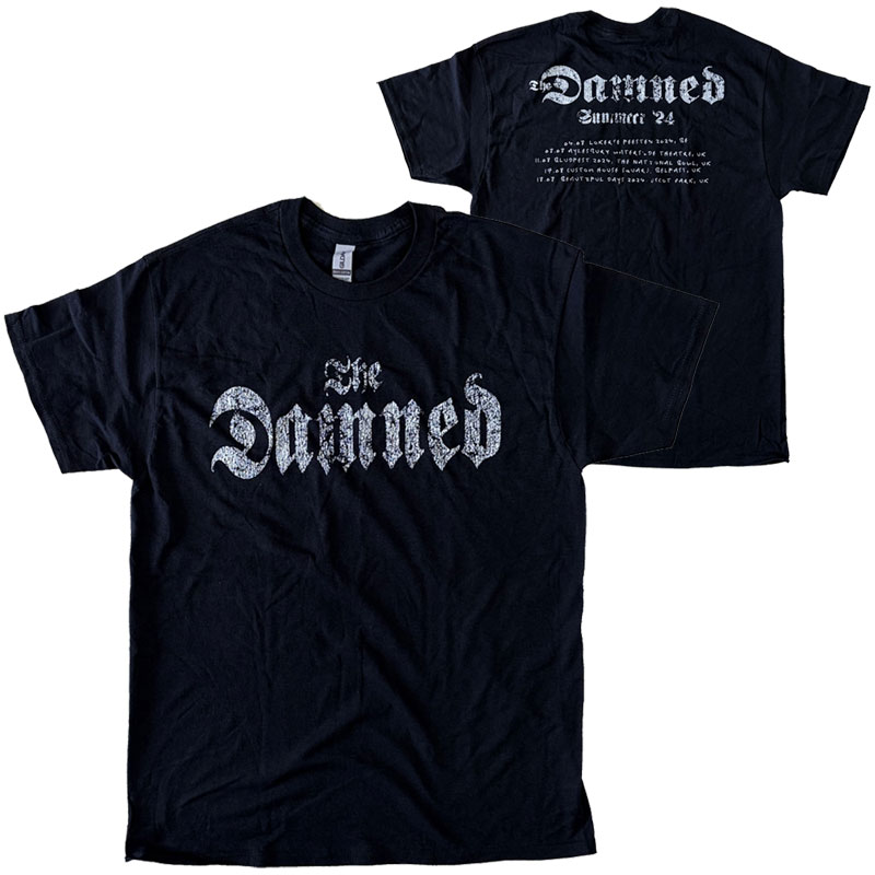 ダムド・DAMNED・DISTRESSED LOGO・EU TOUR SUMMER 24・Tシャツ・ロックTシャツ・ オフィシャル バンドTシャツ