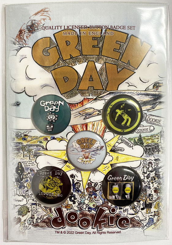 グリーン デイ・GREEN DAY・DOOKIE・BUTTON BADGE SET・バッジ・缶バッジセット(5個入り)