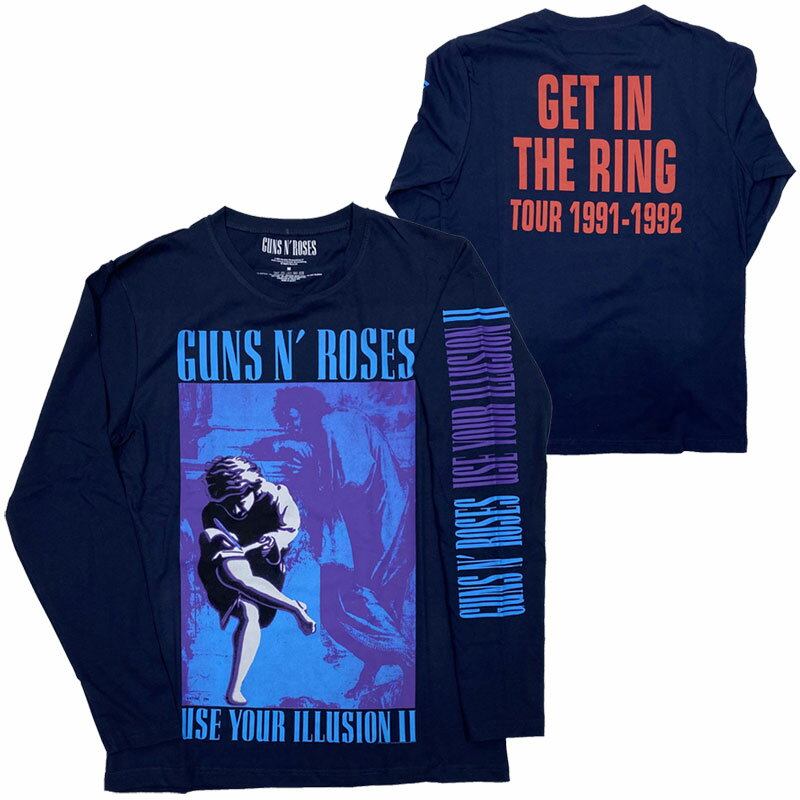 ガンズ アンド ロゼース・GUNS N ROSES・GET IN THE RING TOUR 91-92・長袖・ロングスリーブ・長袖Tシャツ・オフィシャル バンドTシャツ