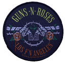 ガンズ&ローゼズ・GUNS N' ROSES・LOS F'N ANGELES・糊なし・刺繍・ワッペン・ オフィシャル・刺繍パッチ