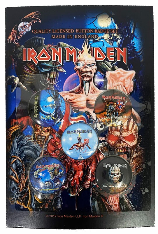 アイアン メイデン・IRON MAIDEN・LATER ALBUMS・BUTTON BADGE SET・バッジ・缶バッジセット(5個入り)・オフィシャルバッジ