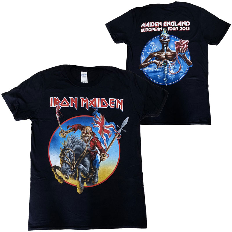 アイアンメイデン・IRON MAIDEN・EUROPEAN TOUR 2013・Tシャツ カラー：ブラック素材：コットン100％ご注意：実物と色等が多少異なる場合があります.他サイト及び、店頭販売の為、売り切れる場合があります。予めご了承下さい。【平均サイズ】(身幅×着丈cm)輸入品の為、下記平均サイズと差異があります。実寸はメールにてお問合せ下さい。SMLXL46×6751×7057×7363×77■IRON MAIDENページ ■HM/HR/LOUDページTシャツ、スウェット、アウター、帽子、ポスター、パッチ、アーティスト公認グッズ、ブランド正規品の通信販売