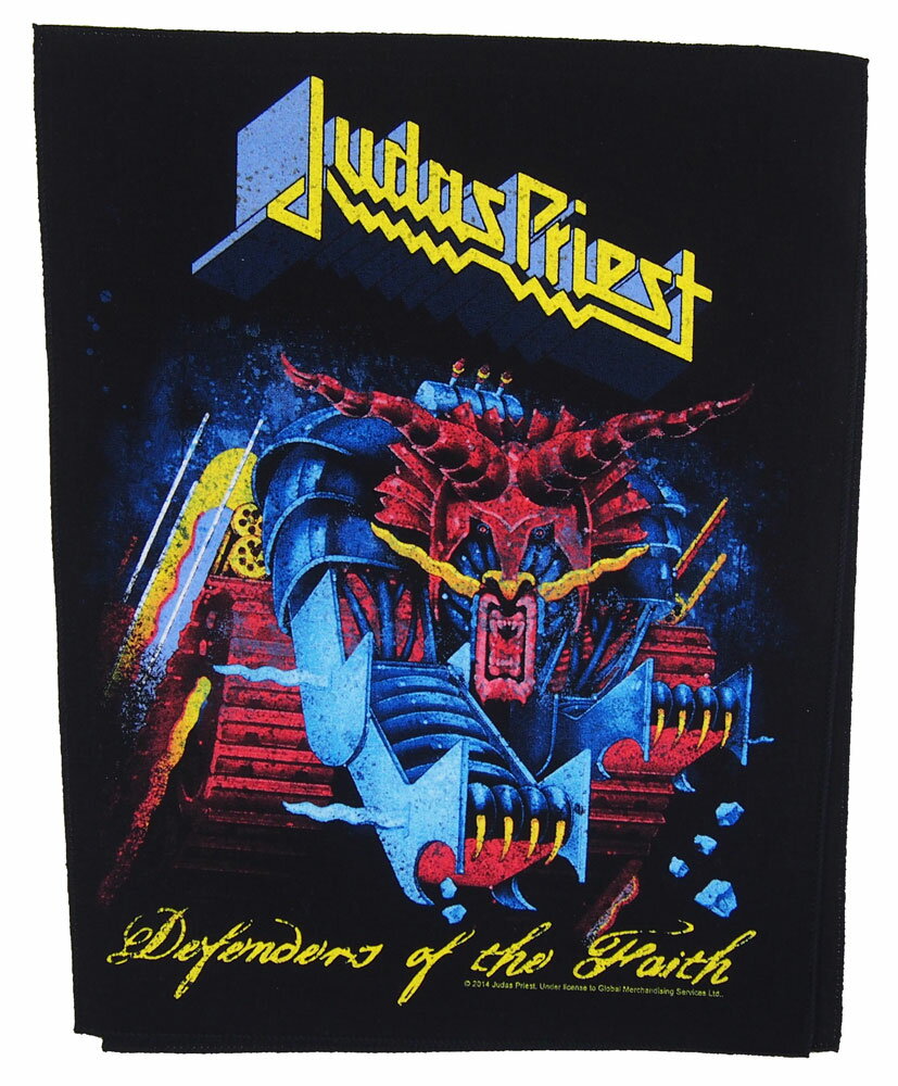 JUDAS PRIEST・DEFENDERS OF THE FAITHE・BACK PATCH 糊無し バックパッチ ジュダス プリースト オフィシャルバンドPATCH