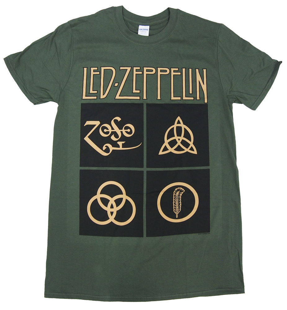 レッド ツェッペリン LED ZEPPELIN BLACK BOX SYMBOLS Tシャツ オフィシャル バンドTシャツ