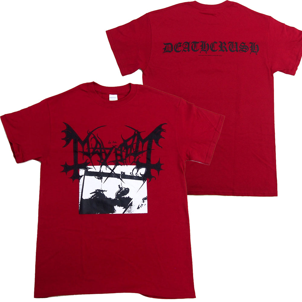 MAYHEM・DEATHCRUSH Tシャツ メイヘム ロックTシャツ