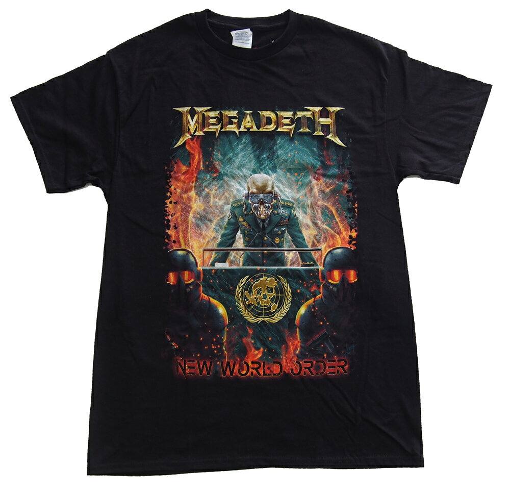 MEGADETH・NEW WORLD ORDER ロックTシャツ メガデス オフィシャル バンドTシャツ