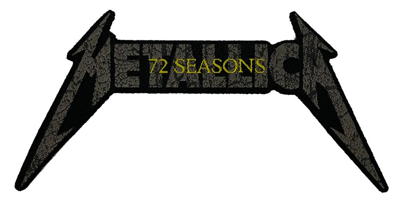 メタリカ・METALLICA・72 SEASONS CHARRED LOGO CUT OUT・糊なし刺繍ワッペン・パッチ・オフィシャルパッチ