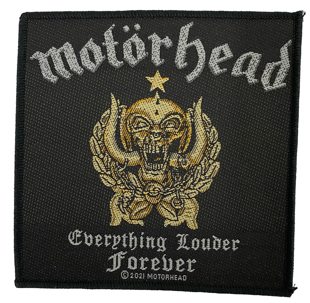 モーターヘッド MOTORHEAD EVERYTHING LOUDER FOREVER 刺繍パッチ ワッペン オフィシャル 刺繍ワッペン