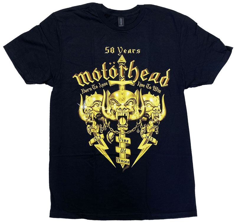 Rakuten - モーターヘッド・MOTORHEAD・50 YEARS SWORDS & WARPIG・Tシャツ・ロックTシャツ・オフィシャル バンドTシャツ