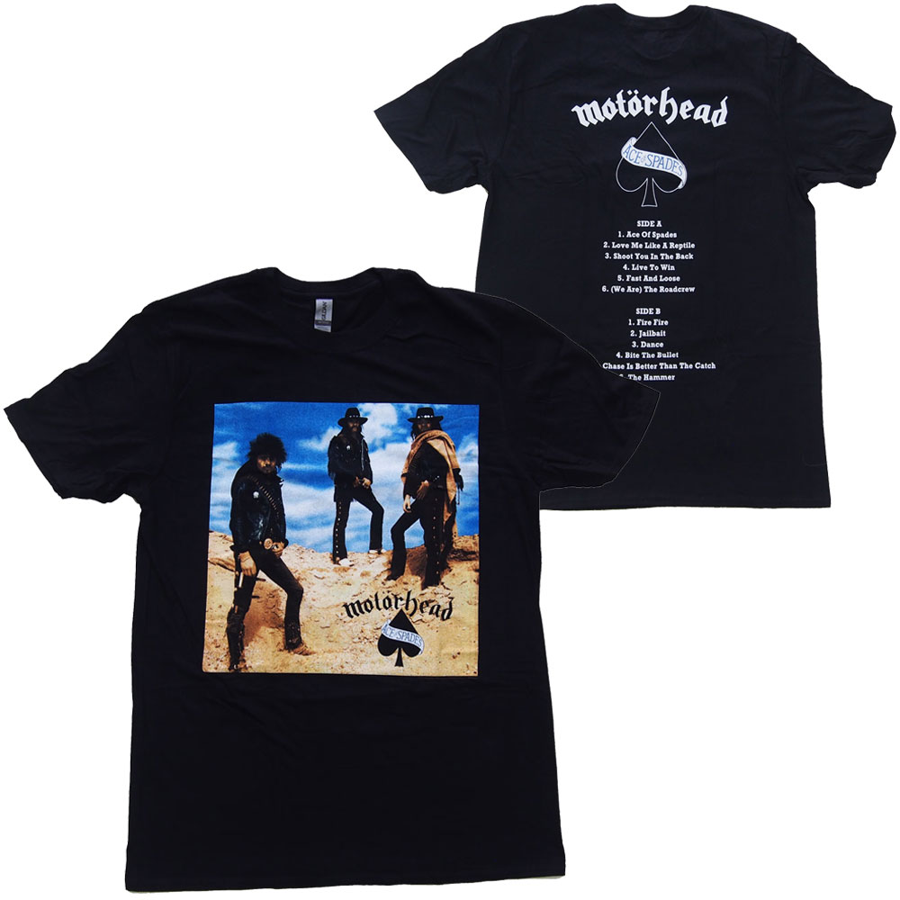 モーターヘッド・MOTORHEAD・ACE OF SPADES TRACKLIST・Tシャツ・ロックTシャツ・オフィシャル バンドTシャツ