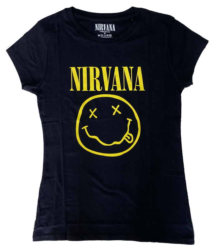 NIRVANA コピーライト1992年 スマイリー 半袖Tシャツ　バンドT　古着 NIRVANA コピーライト1992年 スマイリー 半袖TシャツバンドT古着