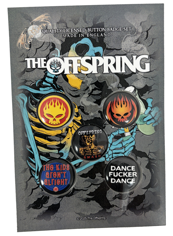 Rakuten - オフスプリング・THE OFFSPRING・SKELETON MOLOTOV・BADGE SET・缶バッジセット(5個入り)・オフィシャル商品